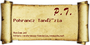 Pohrancz Tanázia névjegykártya